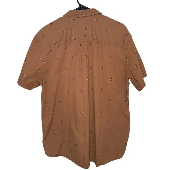 Prana Men’s Broderick Short Sleeve Button Down Shirt Brown Size XL - Picture 3 of 6